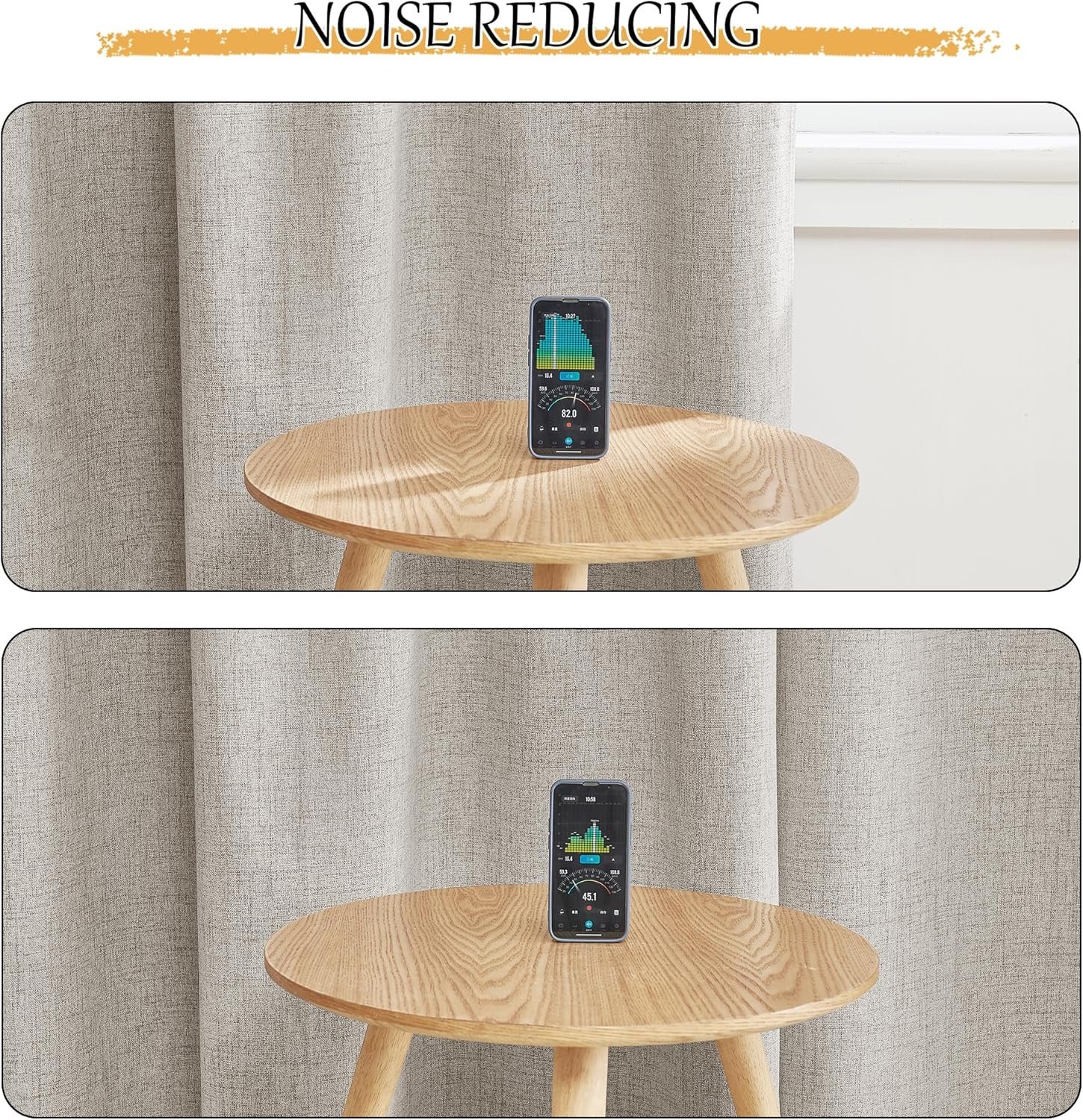 100% Blackout Curtains for Bedroom, Natural Linen Beige Curtains 84 inches Long Solid Thermal Insulated Farmhouse Drapes for Living Room Sliding Glass Door Nursery, W52xL84, 2 Panels - Image 3