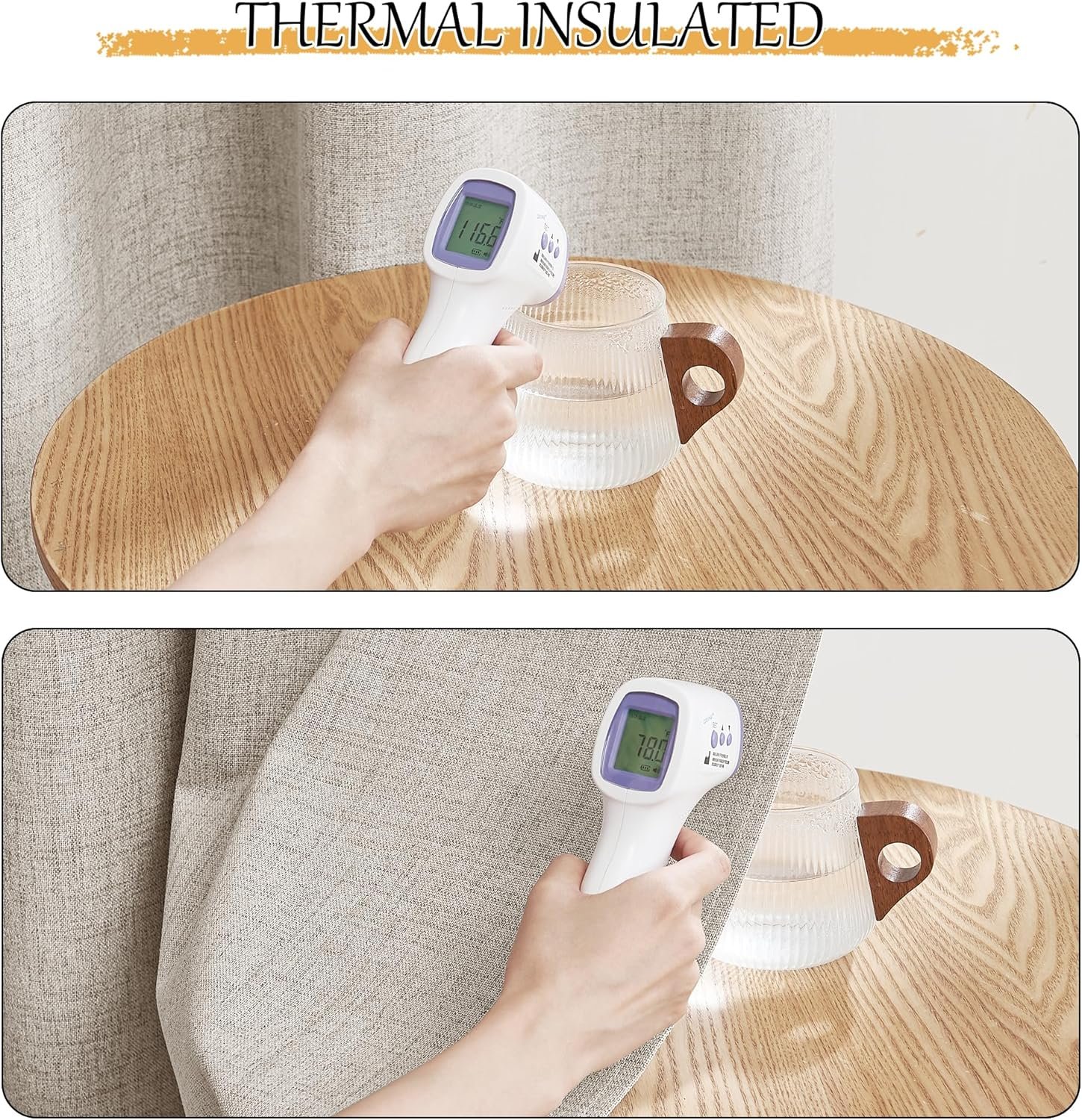 100% Blackout Curtains for Bedroom, Natural Linen Beige Curtains 84 inches Long Solid Thermal Insulated Farmhouse Drapes for Living Room Sliding Glass Door Nursery, W52xL84, 2 Panels - Image 4